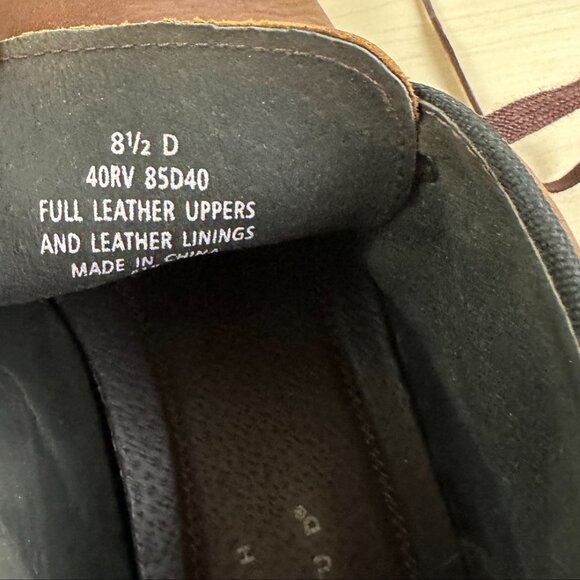 Joseph Abboud Men's Leather Shoes 8.5 D Oiled Graduated Brown Lace Up‎ Dress - Picture 8 of 11